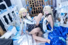 PoppaChan cosplay Cartethyia and Fleurdelys - Wuthering Waves (7).webp