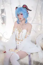 Nekokoyoshi (爆机少女喵小吉) cosplay Ganyu-Eula - Genshin Impact (15).webp
