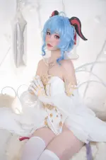 Nekokoyoshi (爆机少女喵小吉) cosplay Ganyu-Eula - Genshin Impact (18).webp