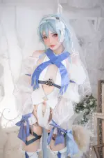 Nekokoyoshi (爆机少女喵小吉) cosplay Ganyu-Eula - Genshin Impact (23).webp
