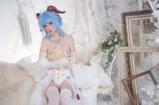 Nekokoyoshi (爆机少女喵小吉) cosplay Ganyu-Eula - Genshin Impact (32).webp