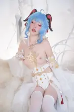 Nekokoyoshi (爆机少女喵小吉) cosplay Ganyu-Eula - Genshin Impact (33).webp