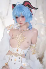 Nekokoyoshi (爆机少女喵小吉) cosplay Ganyu-Eula - Genshin Impact (36).webp