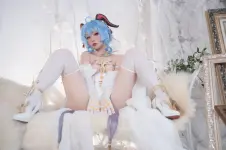Nekokoyoshi (爆机少女喵小吉) cosplay Ganyu-Eula - Genshin Impact (44).webp