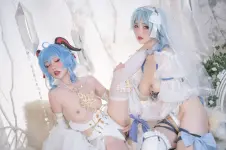 Nekokoyoshi (爆机少女喵小吉) cosplay Ganyu-Eula - Genshin Impact (68).webp