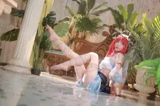 水淼aqua cosplay Nilou - Genshin Impact (10).webp
