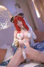 水淼aqua cosplay Nilou - Genshin Impact (27).webp